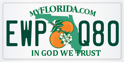 FL license plate EWPQ80