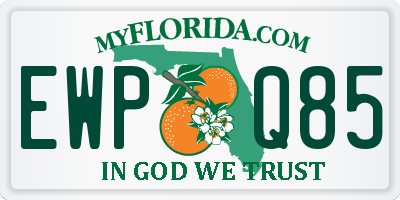 FL license plate EWPQ85