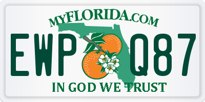 FL license plate EWPQ87
