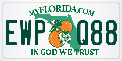 FL license plate EWPQ88
