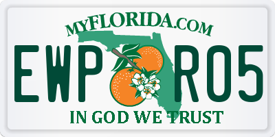 FL license plate EWPR05