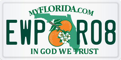 FL license plate EWPR08