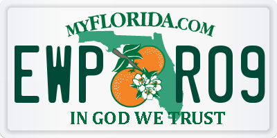 FL license plate EWPR09