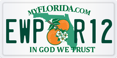 FL license plate EWPR12
