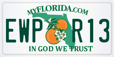 FL license plate EWPR13