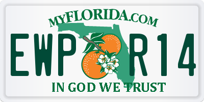 FL license plate EWPR14