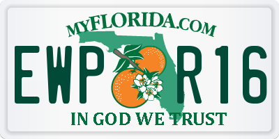 FL license plate EWPR16