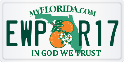 FL license plate EWPR17