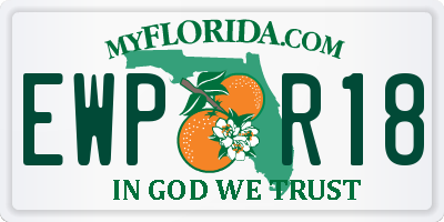 FL license plate EWPR18