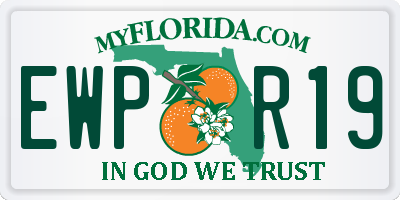 FL license plate EWPR19