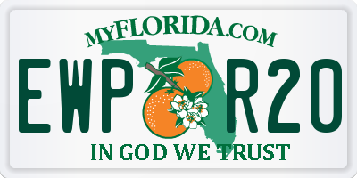 FL license plate EWPR20