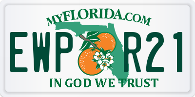 FL license plate EWPR21