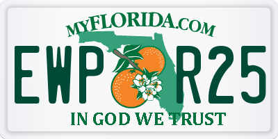 FL license plate EWPR25
