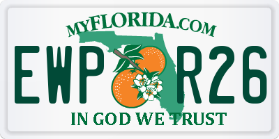 FL license plate EWPR26