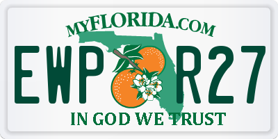 FL license plate EWPR27