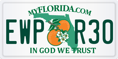 FL license plate EWPR30