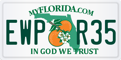FL license plate EWPR35