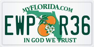 FL license plate EWPR36