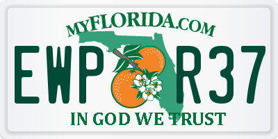 FL license plate EWPR37