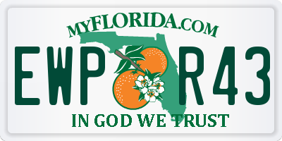 FL license plate EWPR43