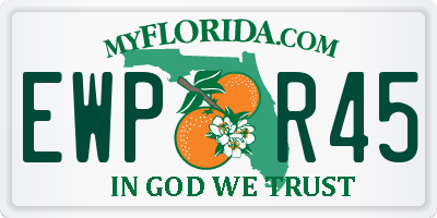 FL license plate EWPR45