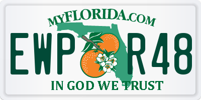 FL license plate EWPR48