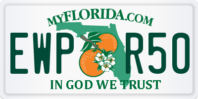 FL license plate EWPR50