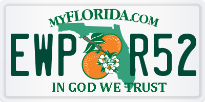 FL license plate EWPR52