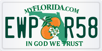 FL license plate EWPR58