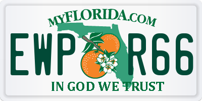FL license plate EWPR66
