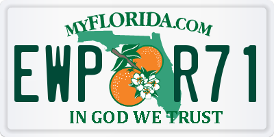 FL license plate EWPR71