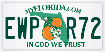 FL license plate EWPR72