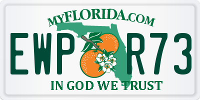 FL license plate EWPR73