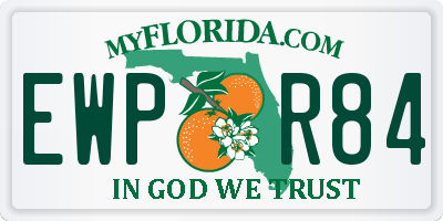 FL license plate EWPR84