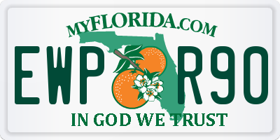 FL license plate EWPR90