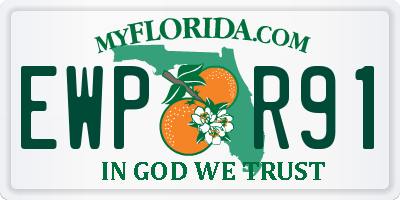 FL license plate EWPR91