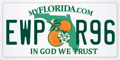 FL license plate EWPR96
