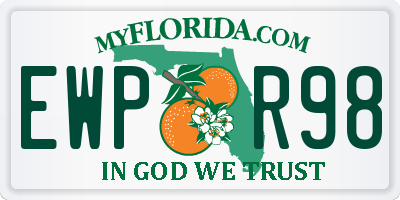 FL license plate EWPR98