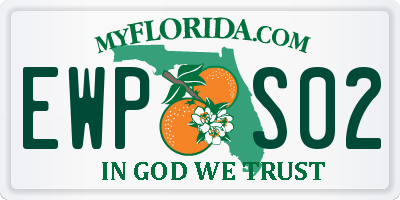 FL license plate EWPS02