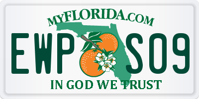 FL license plate EWPS09