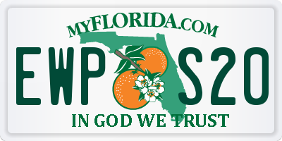 FL license plate EWPS20