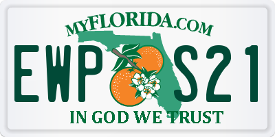 FL license plate EWPS21