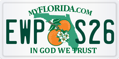 FL license plate EWPS26