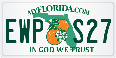 FL license plate EWPS27