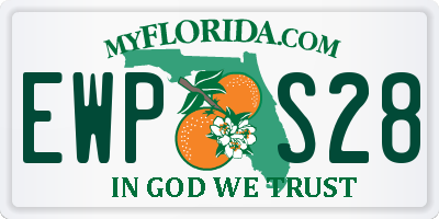 FL license plate EWPS28