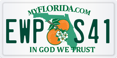 FL license plate EWPS41