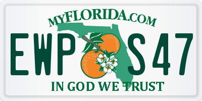 FL license plate EWPS47