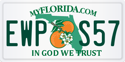 FL license plate EWPS57