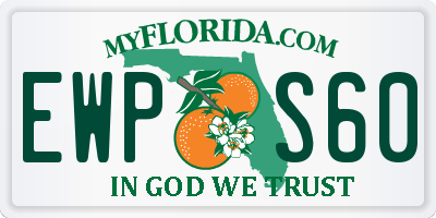 FL license plate EWPS60