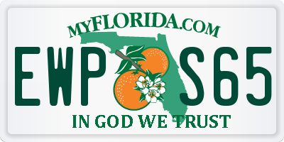 FL license plate EWPS65